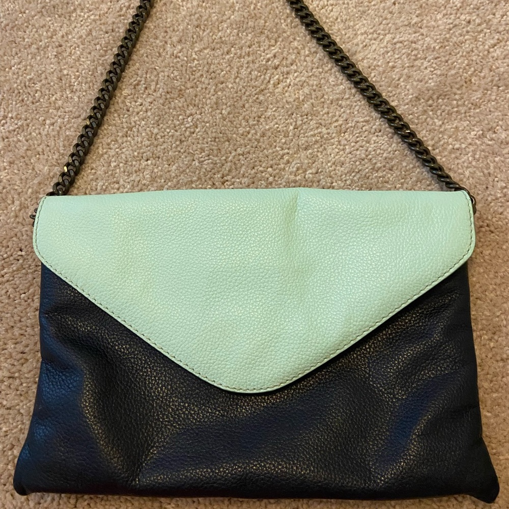 Jcrew leather clutch